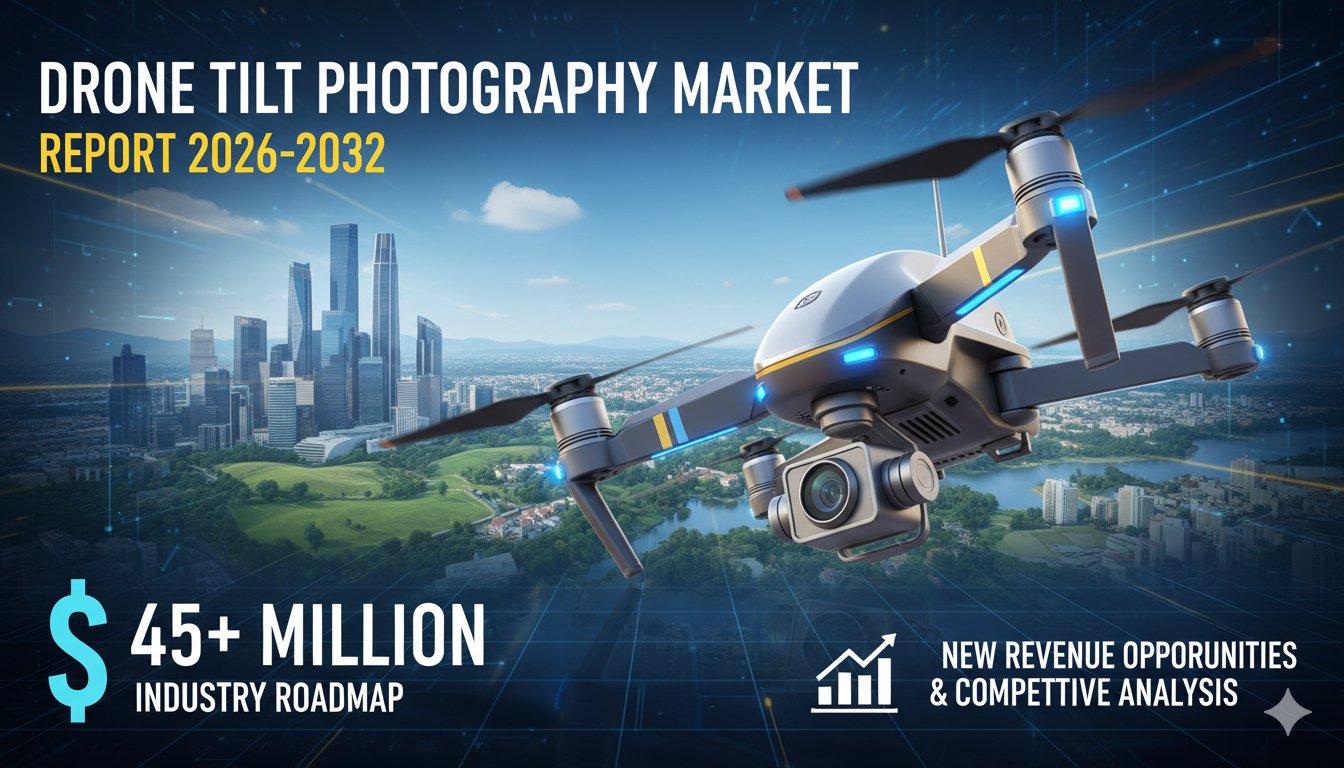 Aerial drone capturing tilted oblique imagery over urban landscape