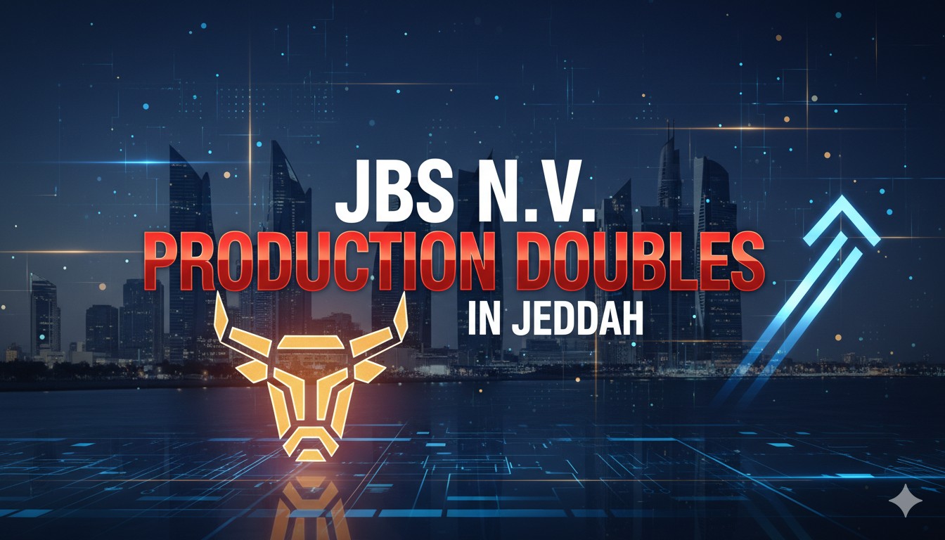 Aerial view of JBS chicken processing plant in Jeddah Saudi Arabia