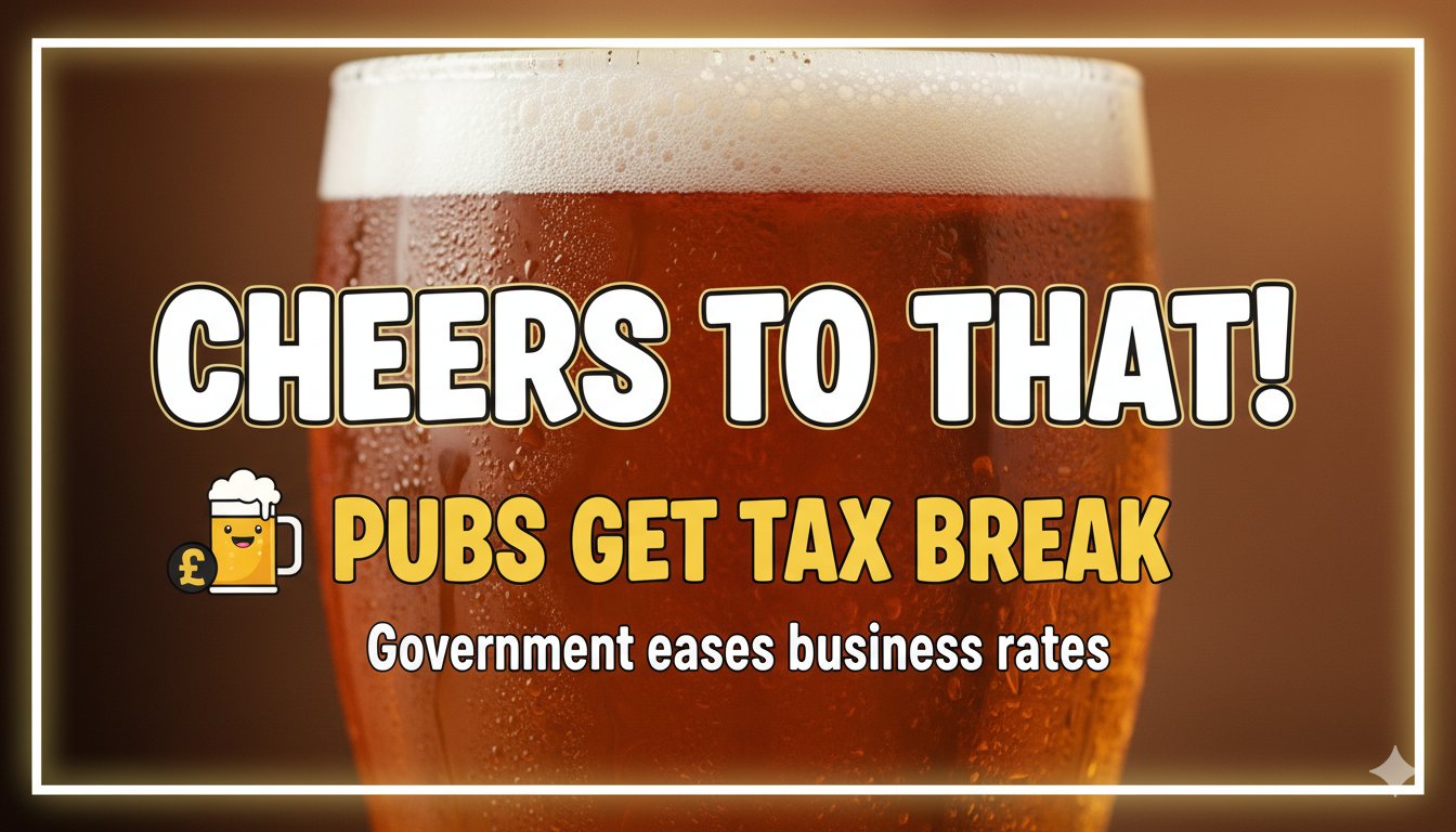 Traditional British pub exterior with signage and patrons