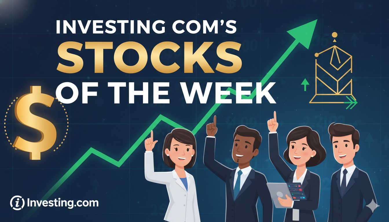 Dynamic stock market graph displaying upward and downward trends for weekly performers