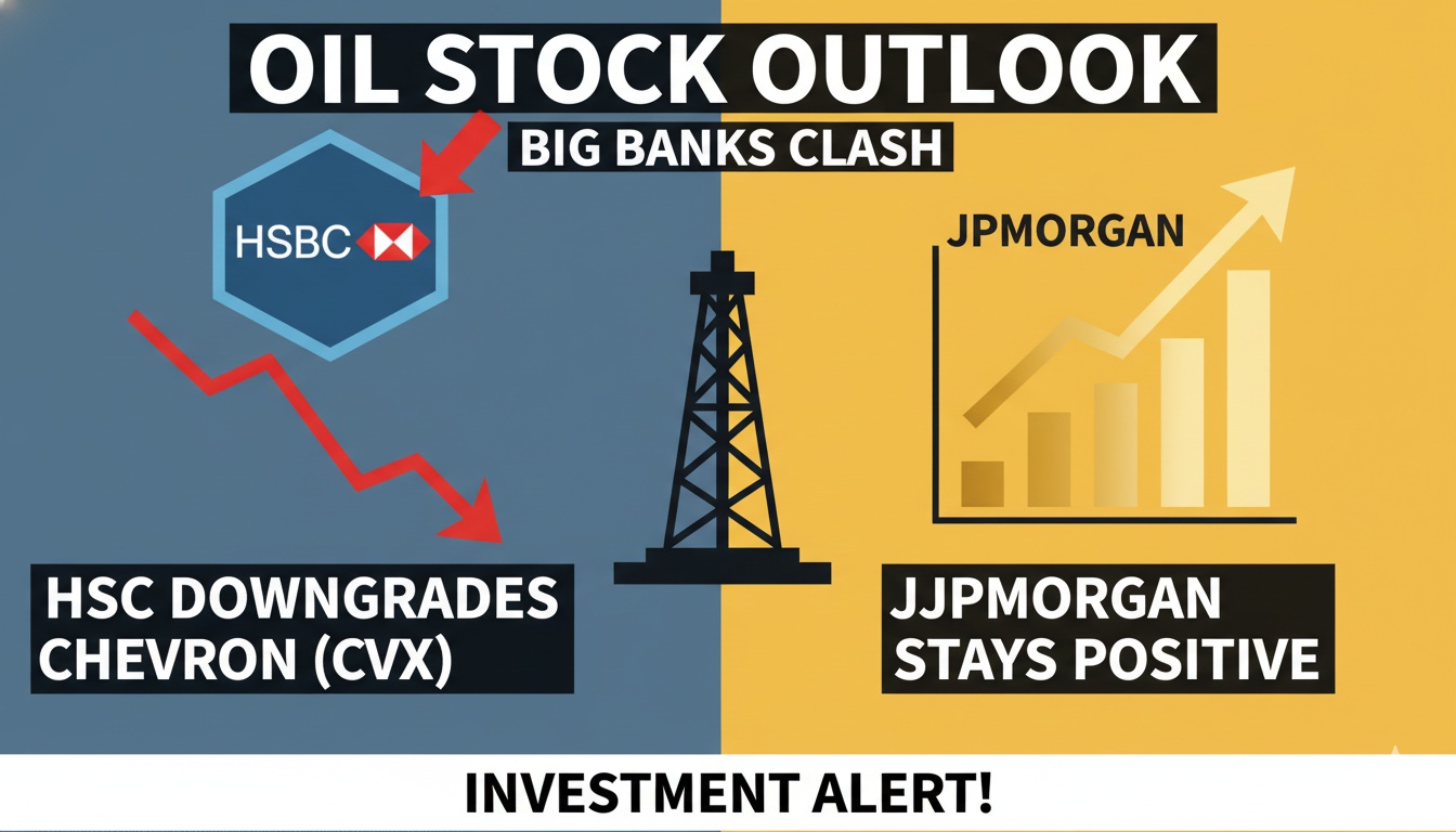 Chevron Corporation stock chart with analyst rating icons